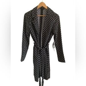 HAVE Los Angeles Polka Dot Blazer Trench Cardigan Tie Waist Small NWT